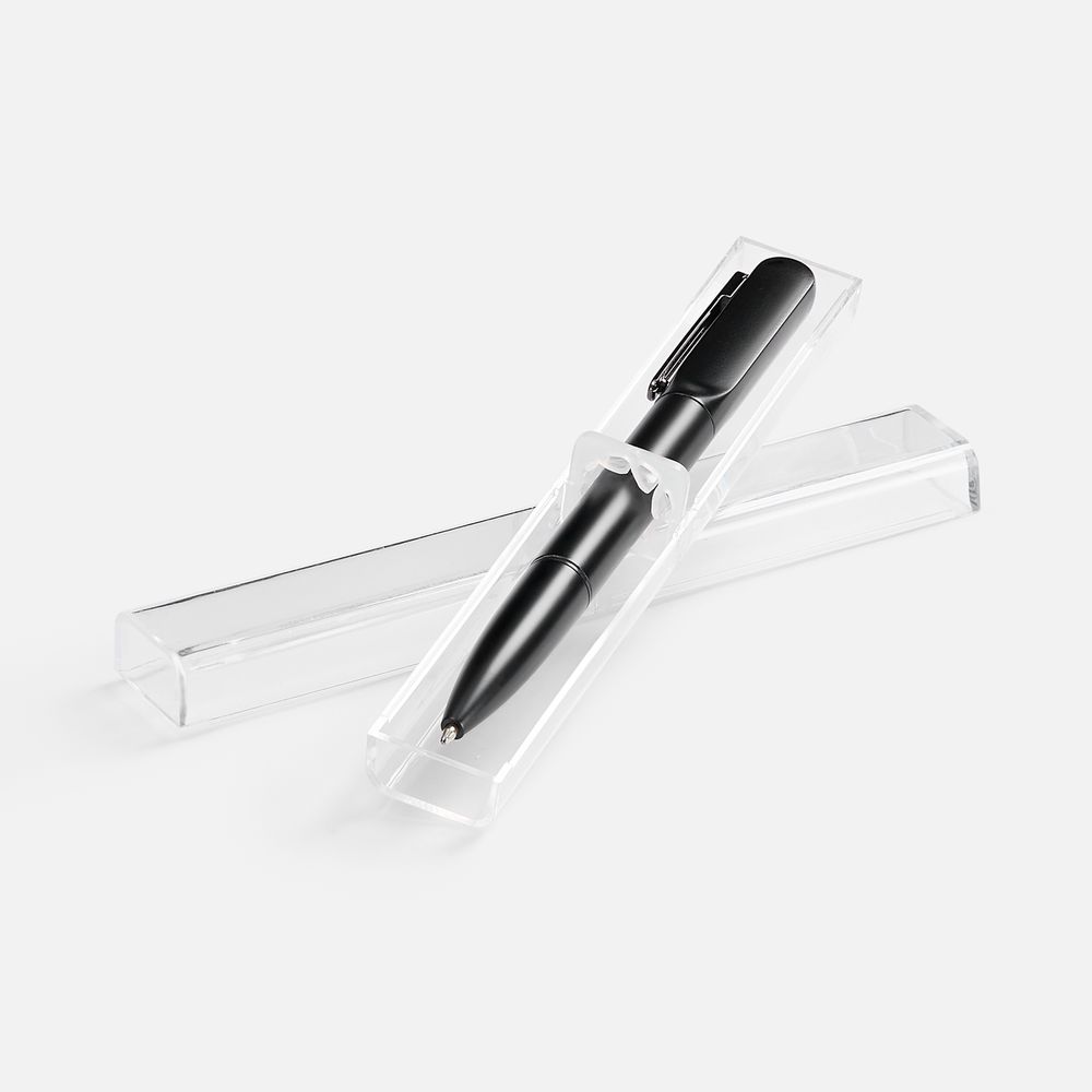 Ручка шариковая Lucenti с подсветкой логотипа, в футляре