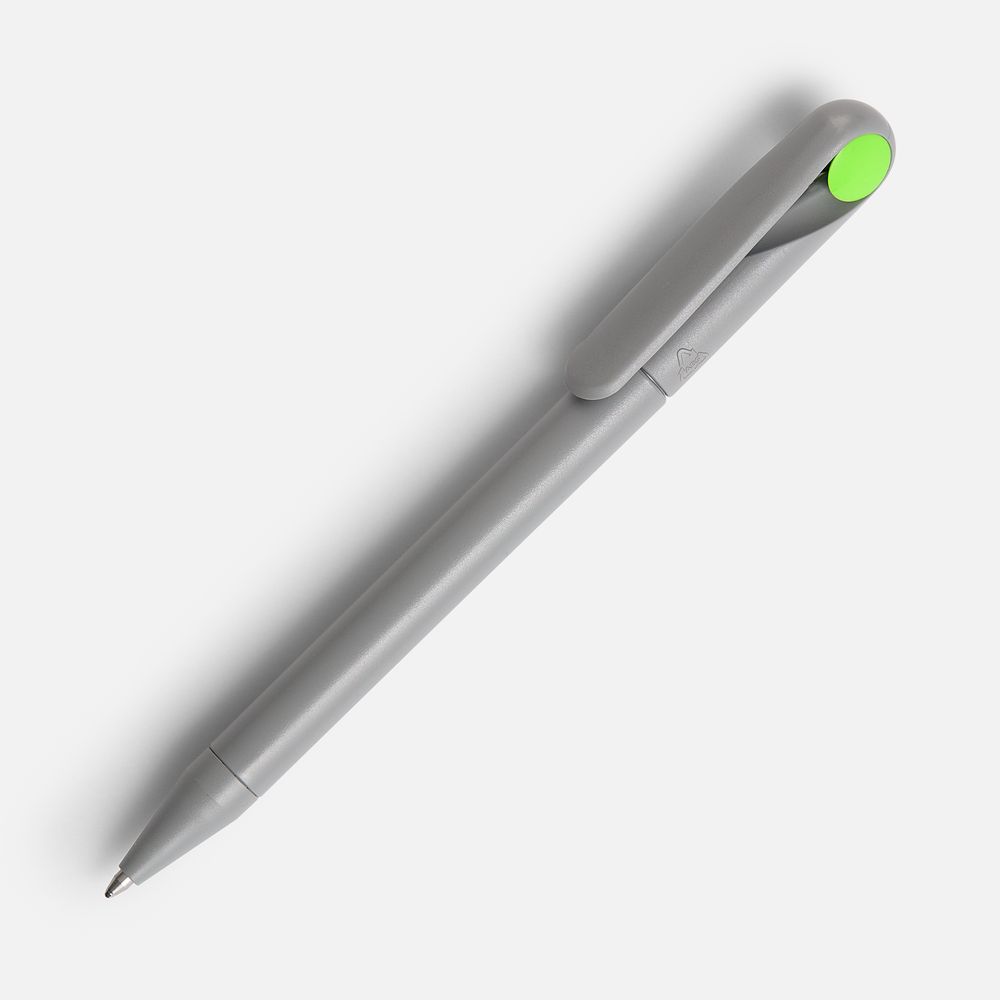 Ручка шариковая Prodir DS1 TMM Dot, серая с ярко-зеленым