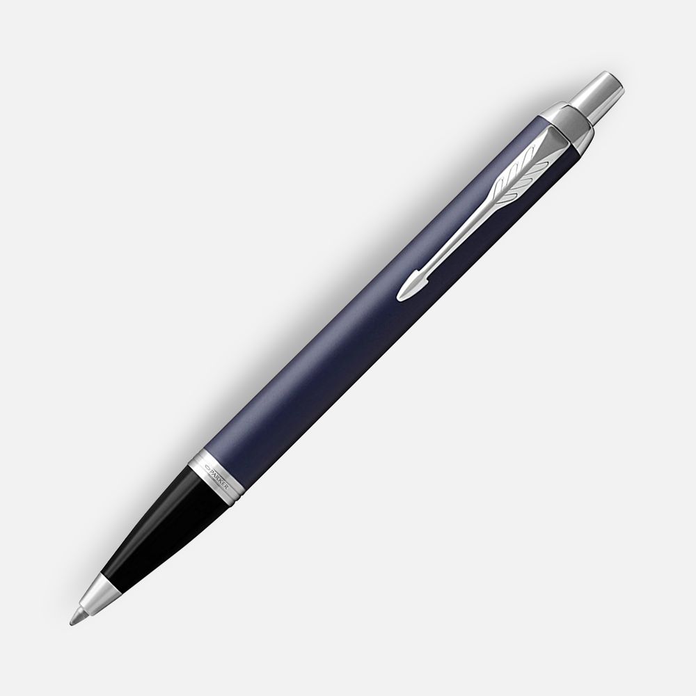 Ручка шариковая Parker IM Core Matte Blue CT, темно-синяя с черным