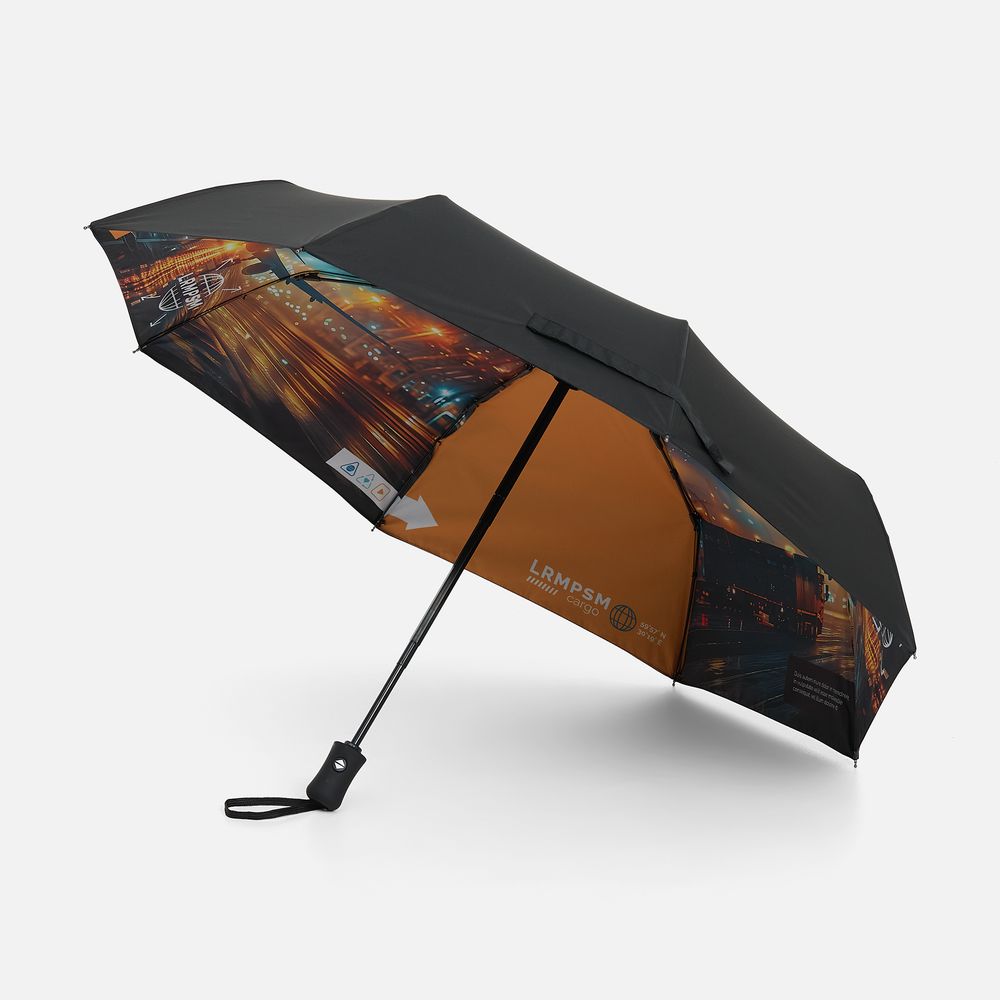 Зонт складной Monsoon с запечаткой купола изнутри на заказ