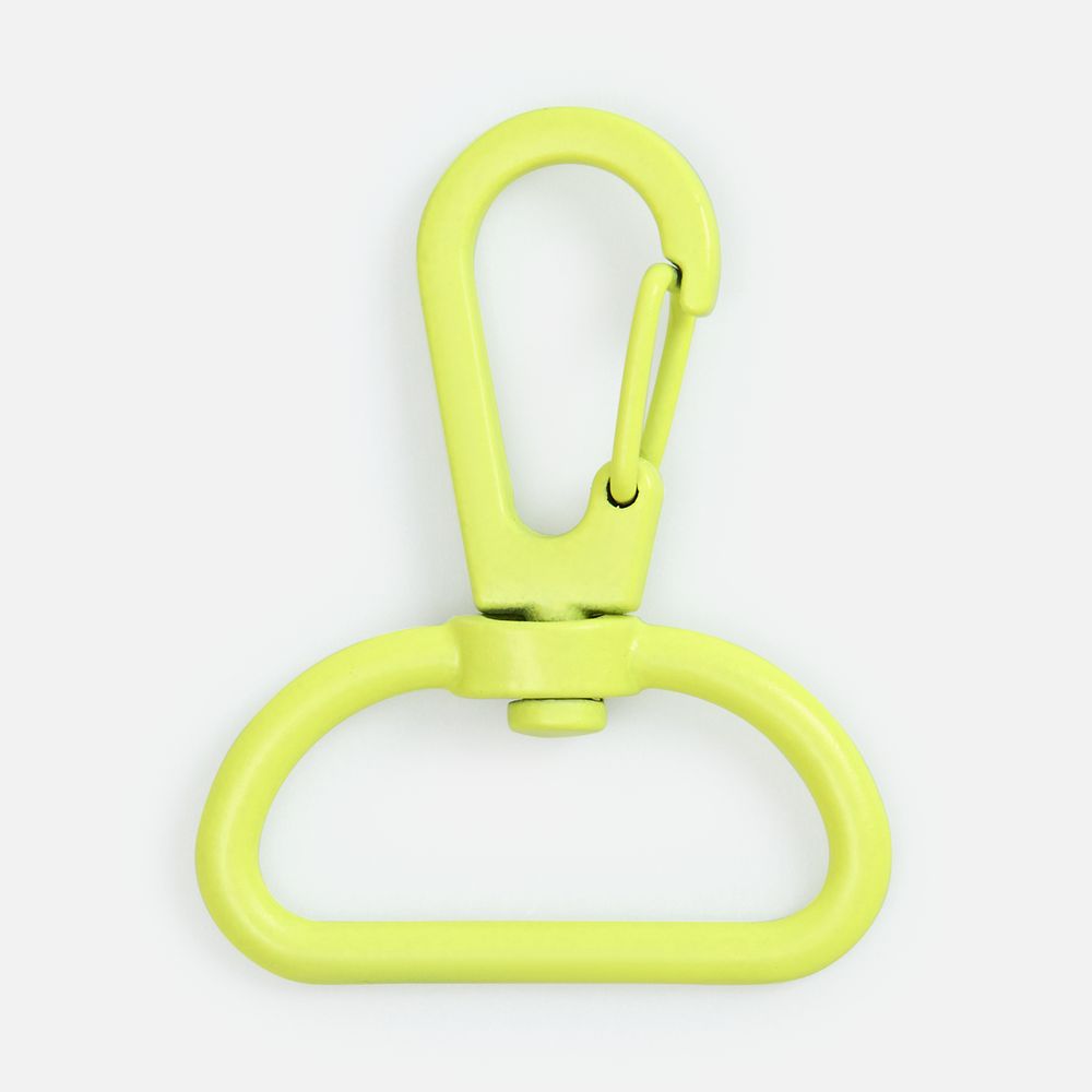 Застежка-карабин Snap Hook, L, желтый неон