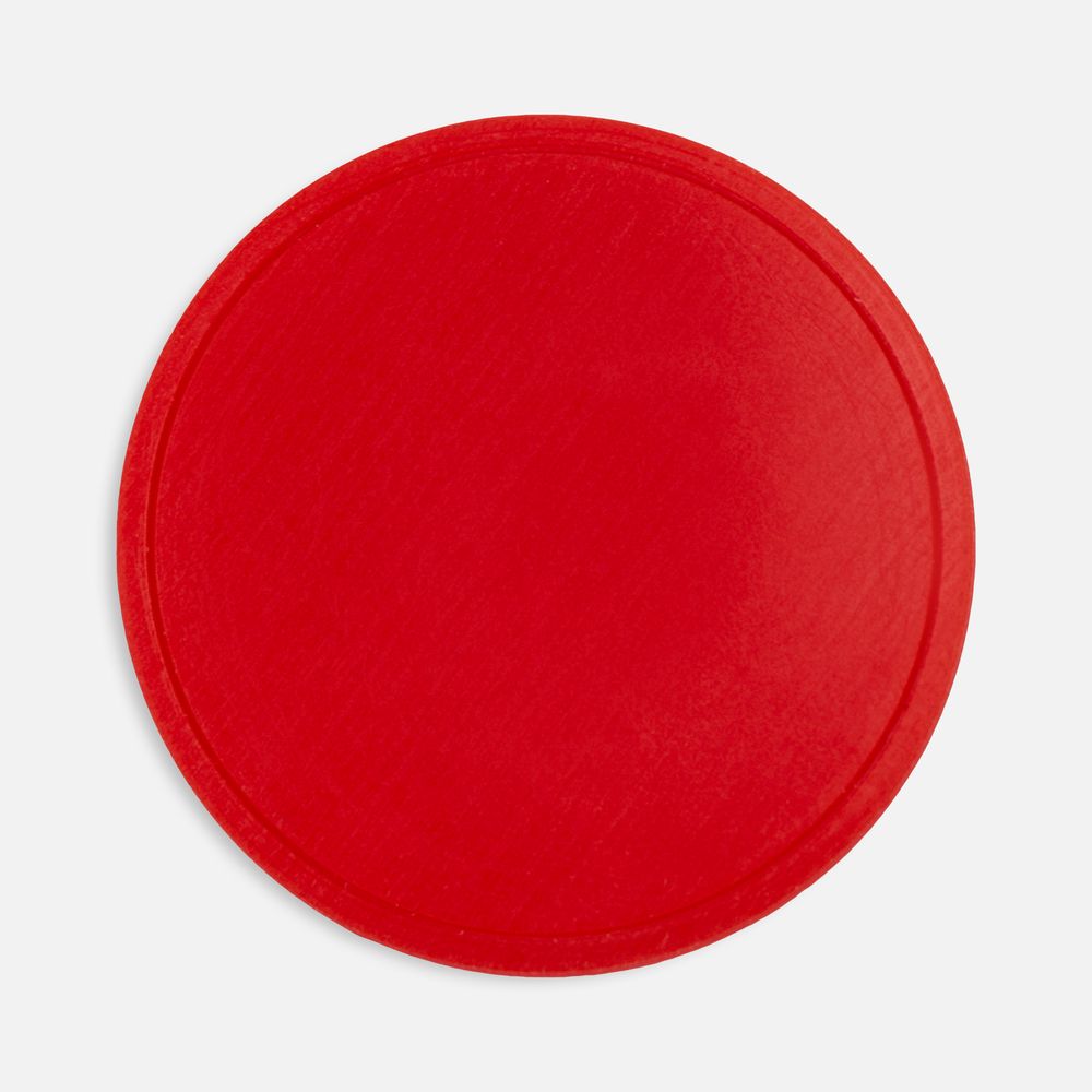 Лейбл из ПВХ Dzeta Round, L, красный