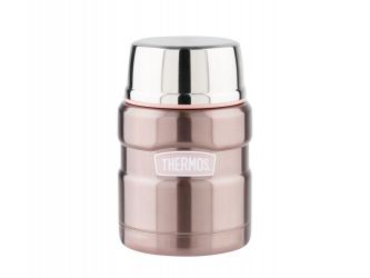 Термос из нерж. стали с ложкой тм THERMOS SK3000 Pink 0,47L, розовый