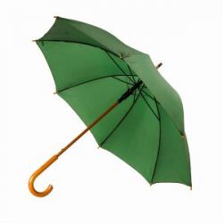 Зонт-трость механический Santy, деревянная ручка, нейлон, D=105, зелёный