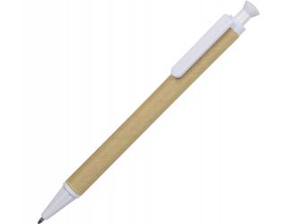 Ручка шариковая Эко, бежевый/белый