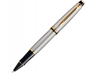 Ручка роллер Waterman Expert 3 Stainless Steel GT F, серебристый/золотистый