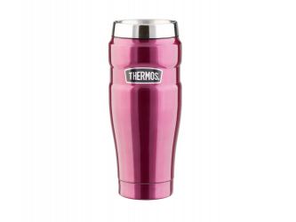 Кружка-термос со стальной колбой SK1005 Matte Raspberry leak proof Vacuum Travel Tumbler, 470ml., красный