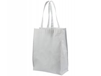 Ламинированная сумка для покупок среднего размера, белый