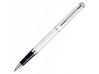 Ручка роллер Waterman Hemisphere White CТ F, белый/серебристый